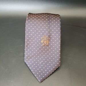 Goldsmith’s Oleg Cassini Tie Dark Blue Brown Geometric
